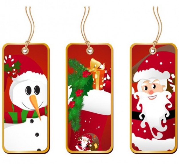 Christmas festive Santa Claus christmas tags with santa about Festive Christmas Holidays